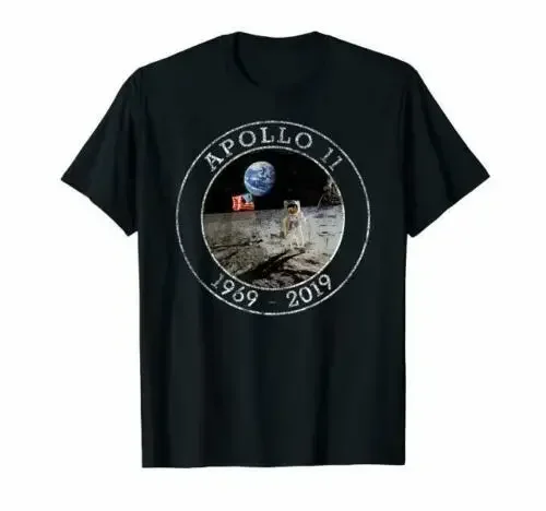 Apollo 11 50Th Anniversary Distressed Retro T-Shirt 2019 Unisex Tees