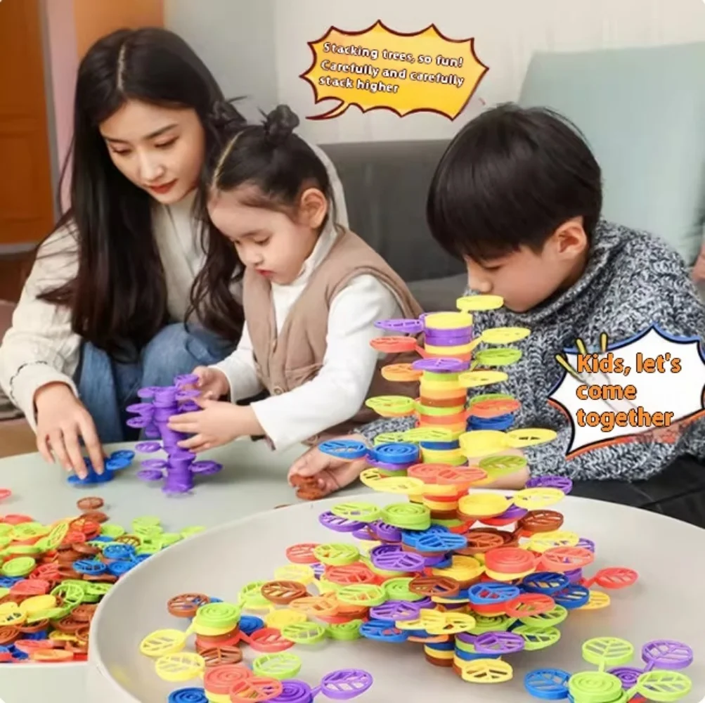Balanced Stacking Tree Puzzle Toy Development Intelligence Brain Activating Children's Interactive Thinking Training Building