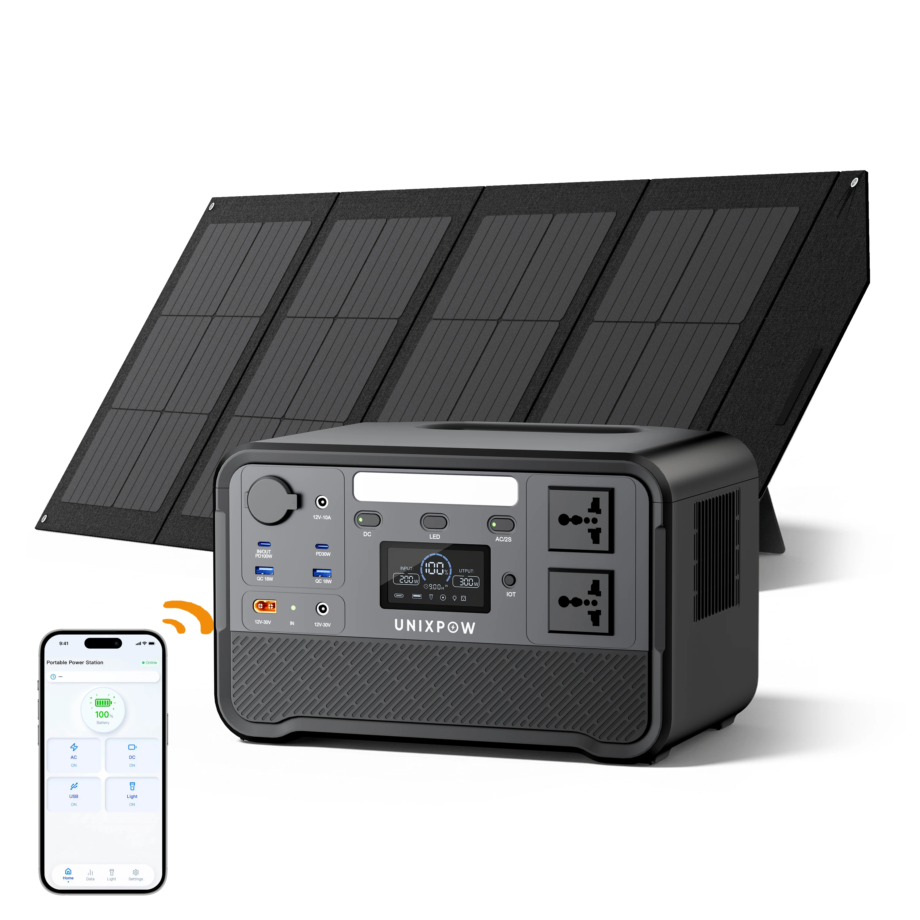New Hot Selling Luxury Portable LiFePO4 Power Station 1200W Pure Sine Wave Car & Solar Outdoor Power Supply