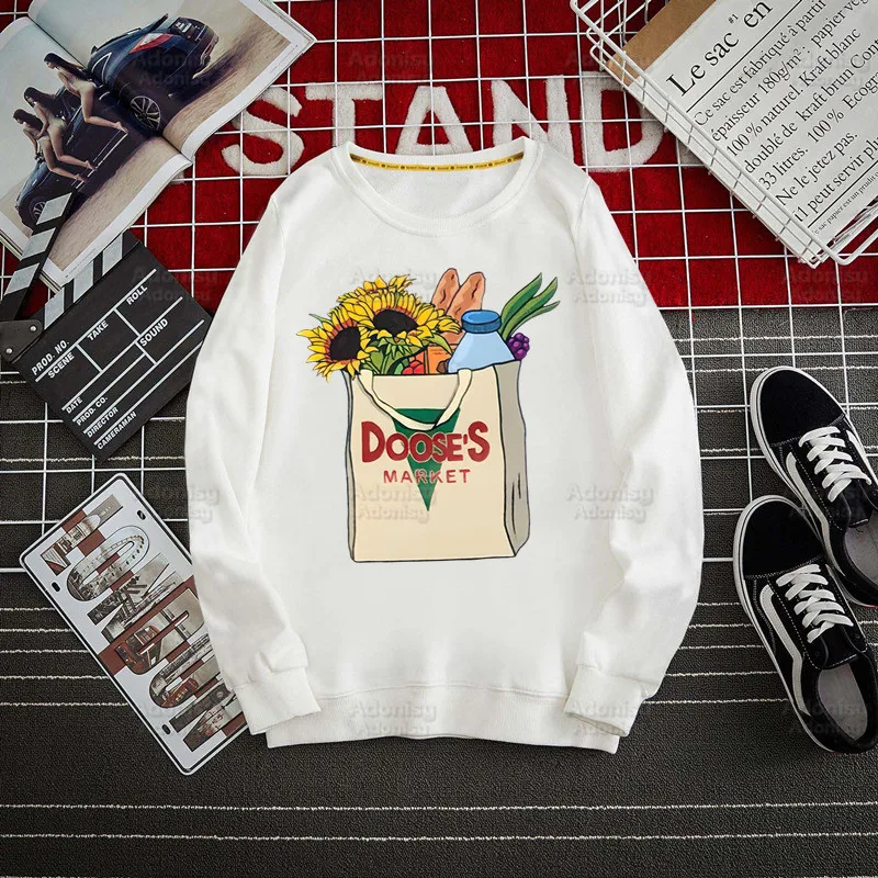 Gilmore Girls Cartoon Hoodie Autumn Hip Hop Streetwear Men Pullover Sweatshirts Hoodies Mens White Color Male