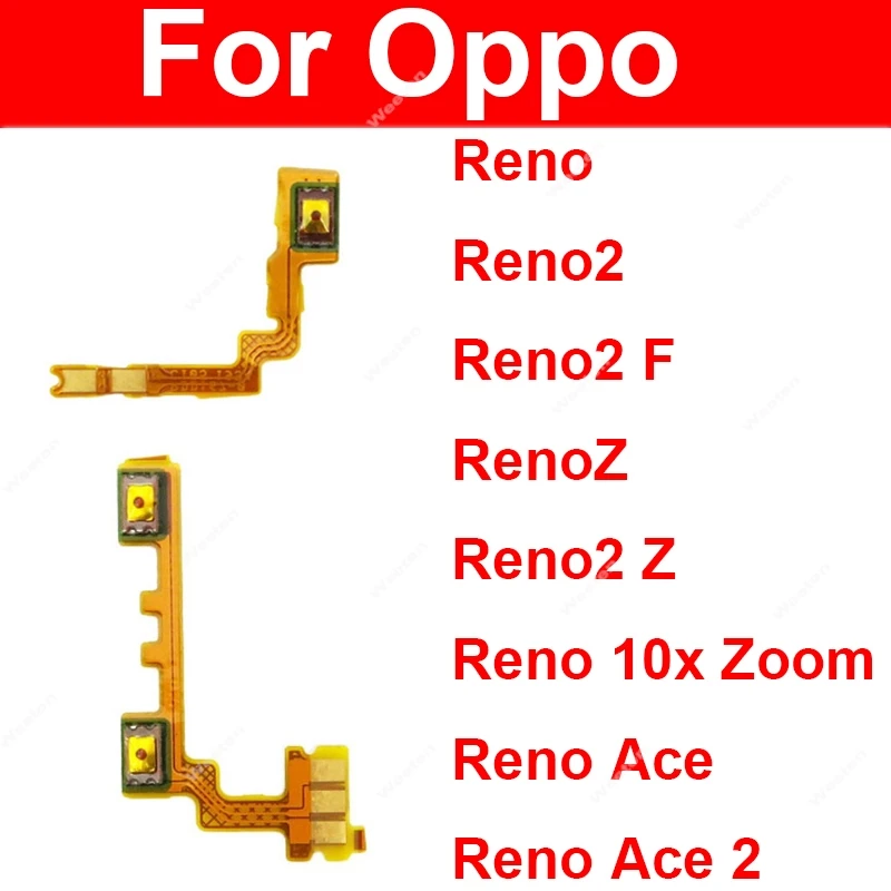 For OPPO Reno Ace 2 Z 2 2F 2Z 10X Zoom Power Volume Flex Cable Power Volume Side Buttons Keys Flex Ribbon Replacement Parts