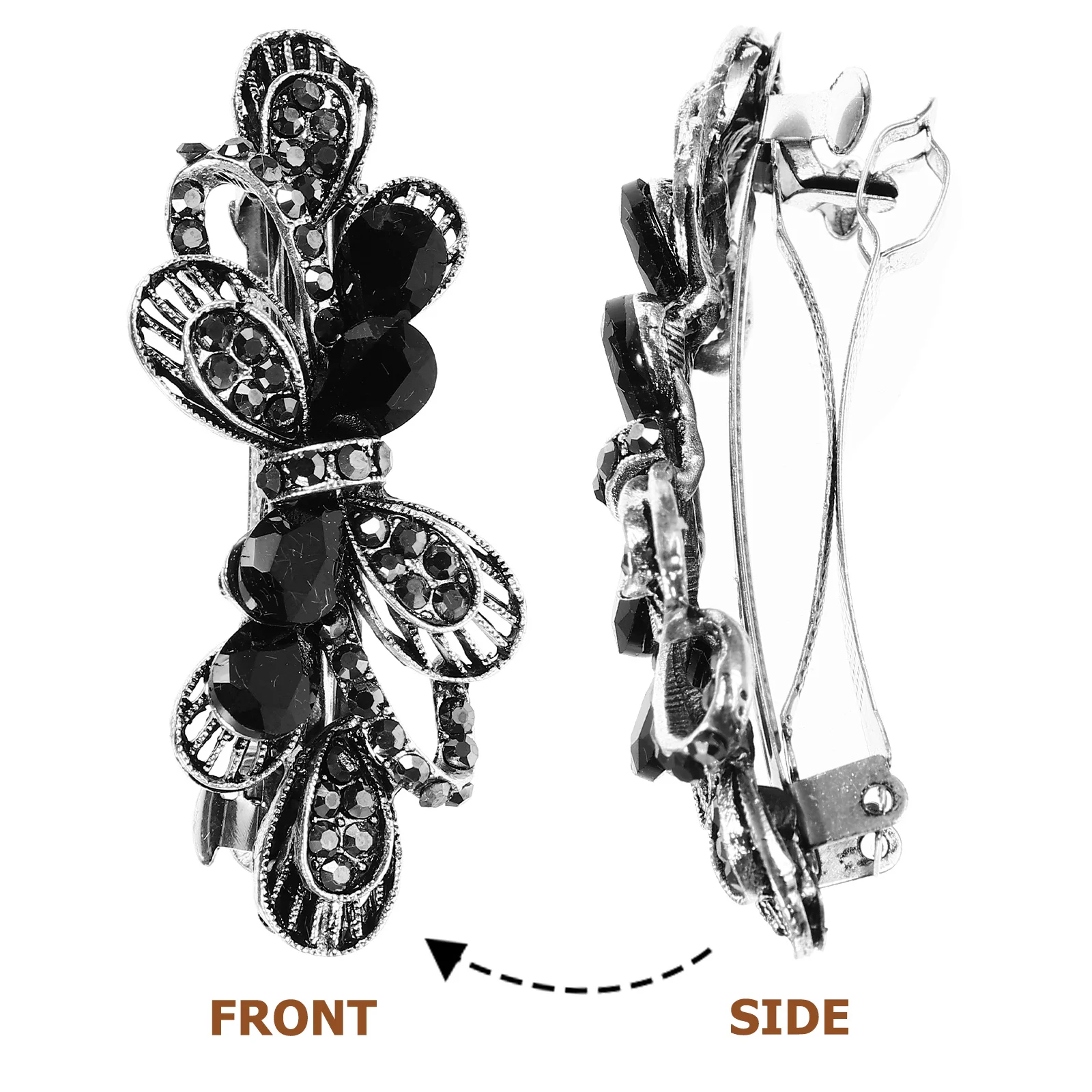 Jepit Rambut Berlian Imitasi Jepit Rambut Logam Mewah Aksesori Rambut Berkilau untuk Wanita Gaya Rambut Pernikahan Pengantin Dekorasi Elegan