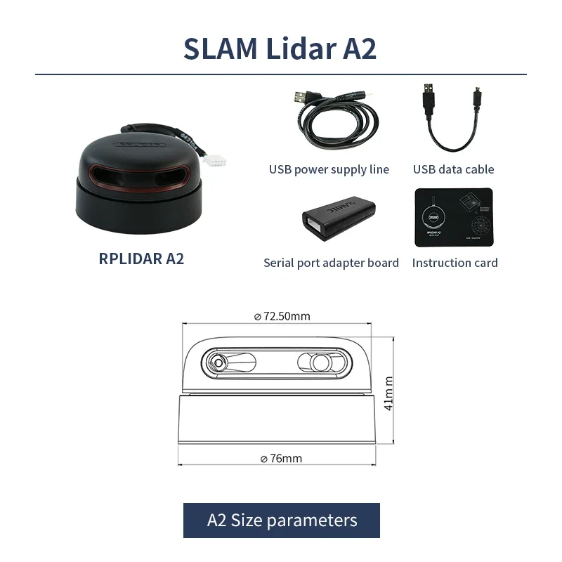 SLAMTEC lidar sensor measurement tool A2M8 SLAM LIDAR Mapper Rplidar Scanner Kit with 12m measuring