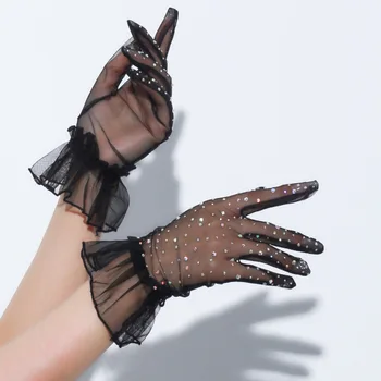 נשים סקסיות שקופות מבריקות ריקוד על הקורה גבוהה מתיחה כפפות במה הופעה קוספליי מש לוליטה אלגנטית קצרה רופל