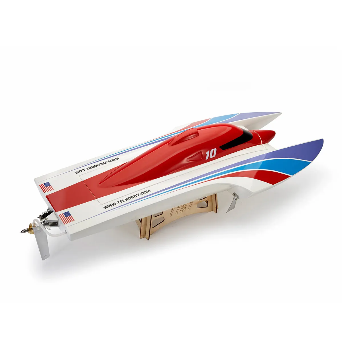 TFL Popeye Hodro 1131 Fiberglass Carbon Fiber Electric RC Boat Racing  Red Black