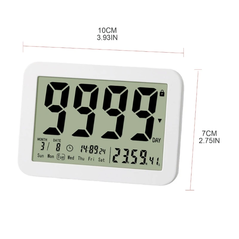 Large Screen Electronic Countdown Digital Timers 9999-Days Count Down Clock Classroom Timer Retirement Countdown Timer