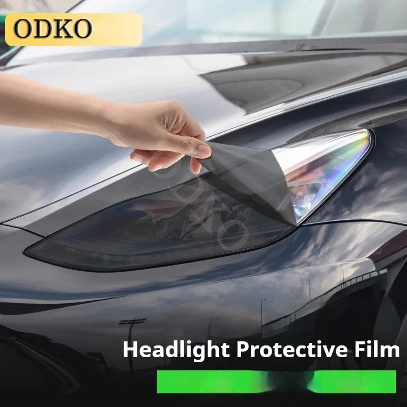 لفولفو S90 نقش 2017-2024 2 قطعة سيارة بولي TPU الجبهة المصابيح الأمامية فيلم سيارة الصدرية واضح PPF بولي TPU 8.5mil الطلاء طبقة حماية #5