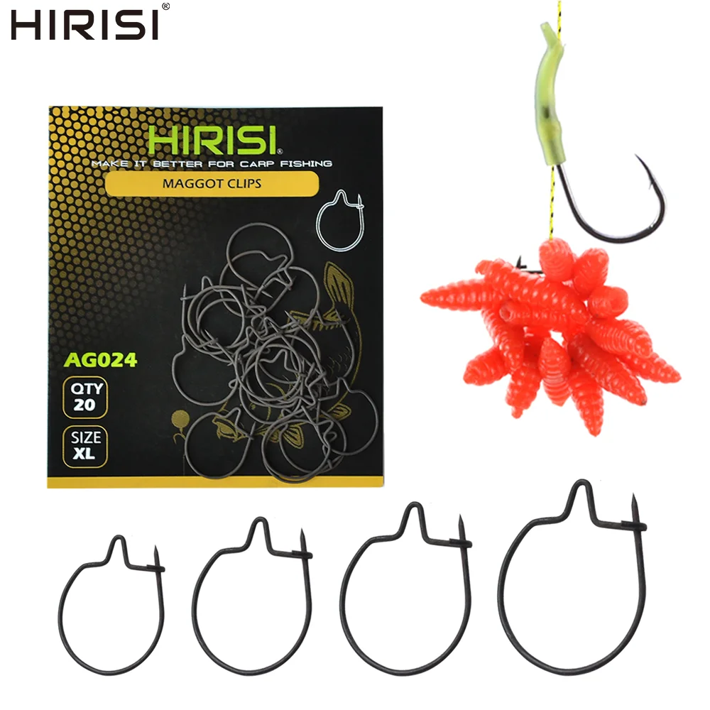 Hirisi AG023 Clips de gusano para carpa – Sujeción segura del cebo