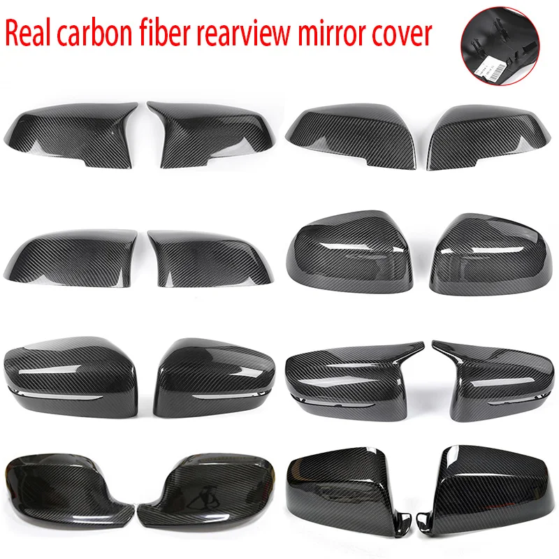 

Real Carbon Fiber Rear View Mirror Cover Side Mirror Wing Mirror Replace Cover For BMW 1 2 3 4 5 7 Series X1 X2 X3 X4 X5 X6