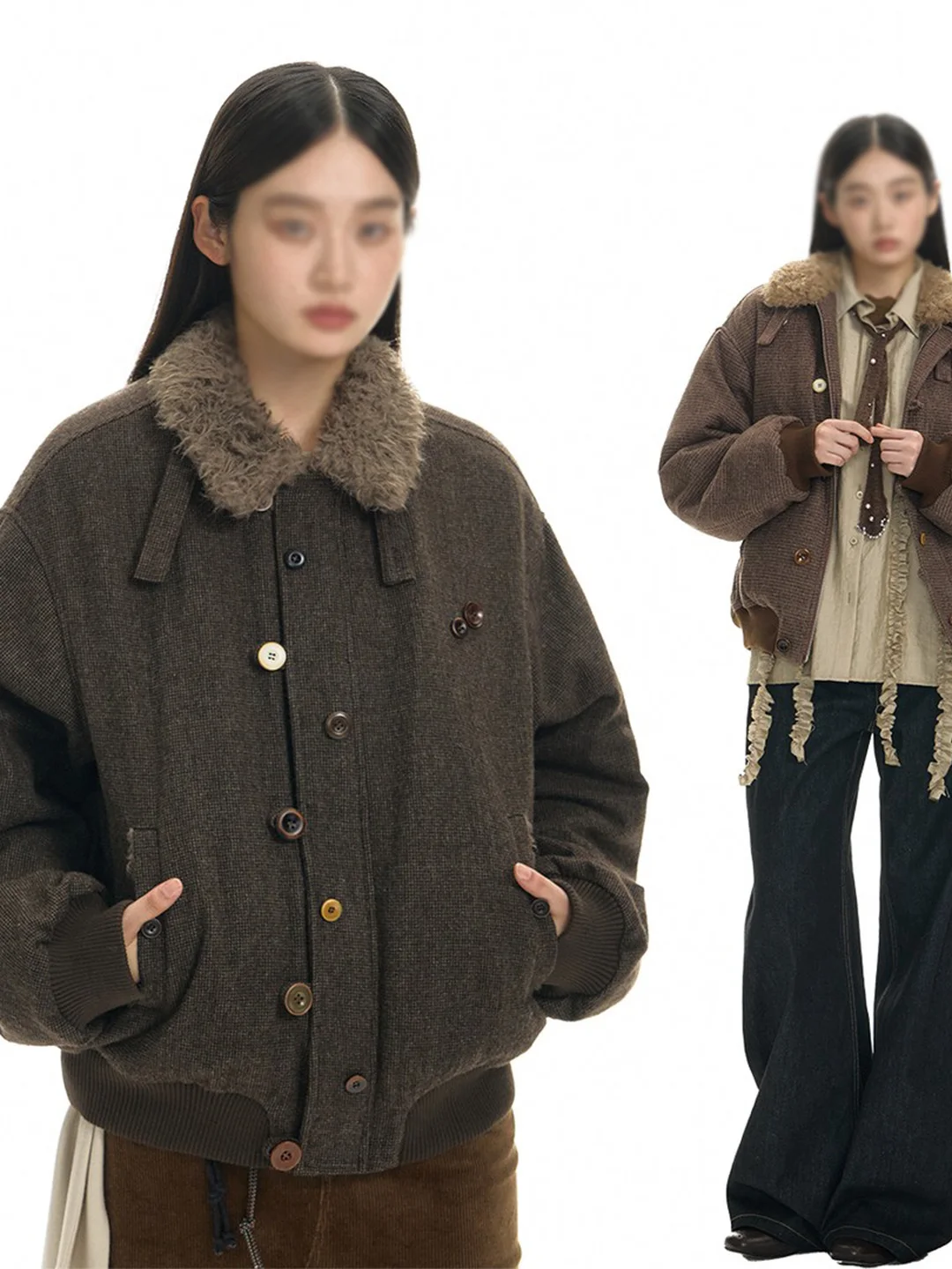 

Мужская теплая хлопковая куртка с воротником из овечьей шерсти, утепленная зимняя верхняя одежда, модная молодежная повседневная модель с наполнителем из полиэфирного волокна