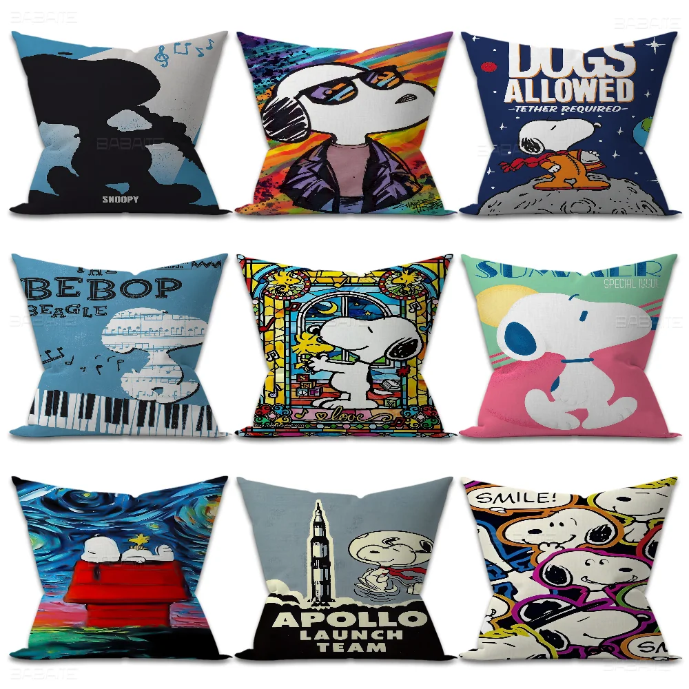 Kawaii S-Snoopy Cartoon Cushion Cover Decorative Pillow Sofa Home Decor Case Pillow Cases