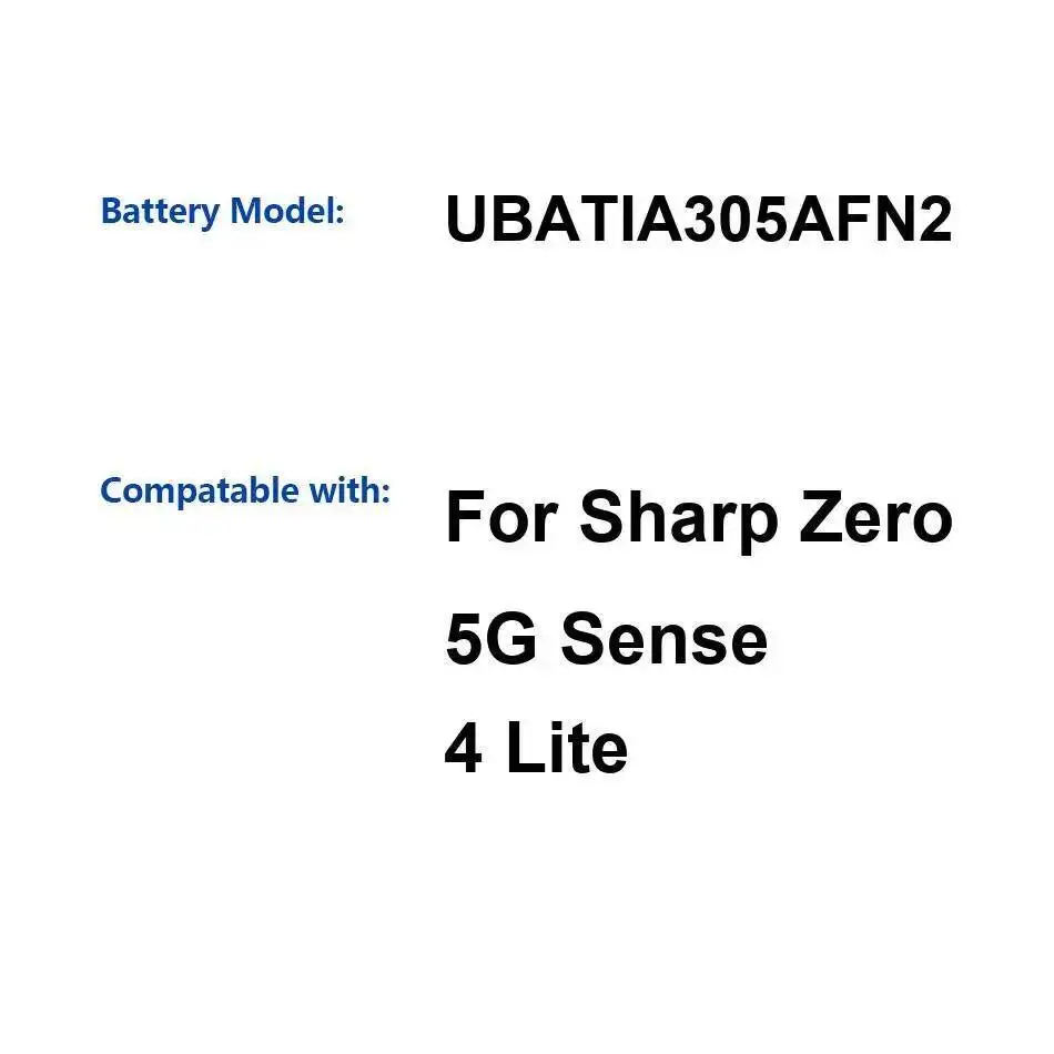 

Long-Lasting Mobile Phone Battery 4570Mah For Sharp Zero 5G Sense 4 Lite UBATIA305AFN2