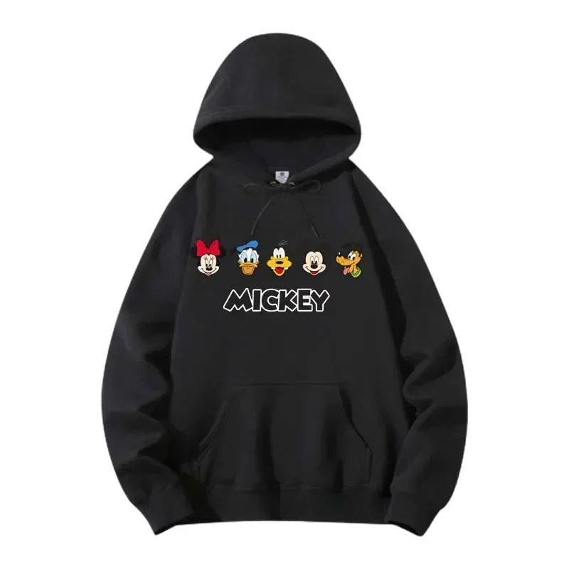 Disney Cartoon Mickey Mouse stampato felpe moda donna Casual felpa Kawaii vestiti autunno inverno Streetwear Pullover