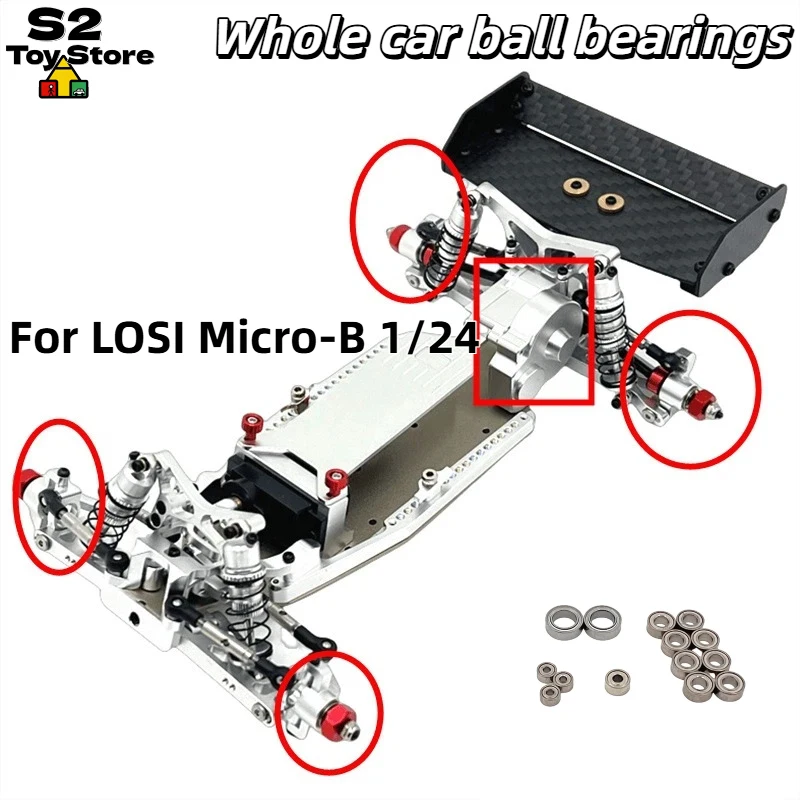 

Wltoys Losi Full Upgrade Ball Bearings Set Replacement Parts For 1/24 Wltoys 244016 Losi Micro-B RC Racing Car Accessories