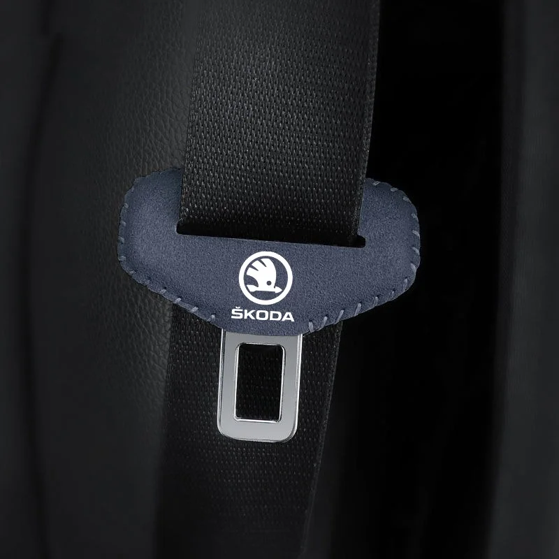 

Car Logo Seat Safety Belt Buckle Cover Interior Accessories For Skoda Octavia Fabia Superb Yeti Enyaq Rapid Kodiaq Kamiq Karoq
