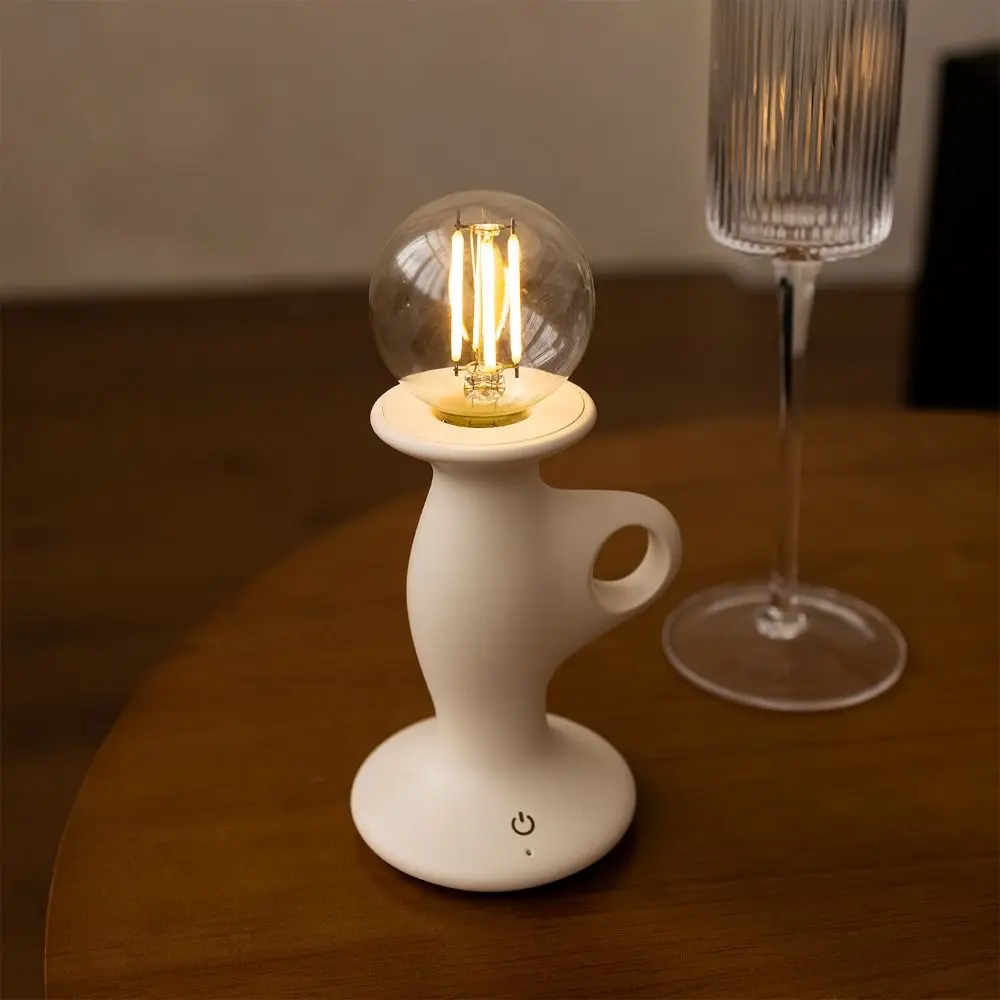 

Dimmable Candle Shape Light Touch Control Romantic Retro Table Lamp Soft Light USB Rechargeable Portable Night Light Bar Counter