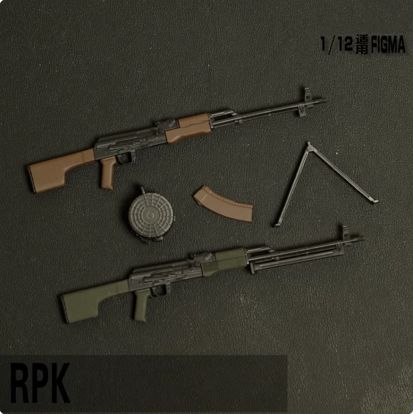 

YYDS 1/12 Soldier Scene Accessories RPK Props Resin Parts Model Toy For 6'' Action Figure Doll Body In Stock