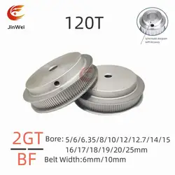 2GT/GT2 Timing Pulley 120T  Tooth Teeth Bore 5/6/8/10/12/14/15/16/17/18/19/20/25mm Synchronous Wheels Width 6mm/10/mm Belt Width