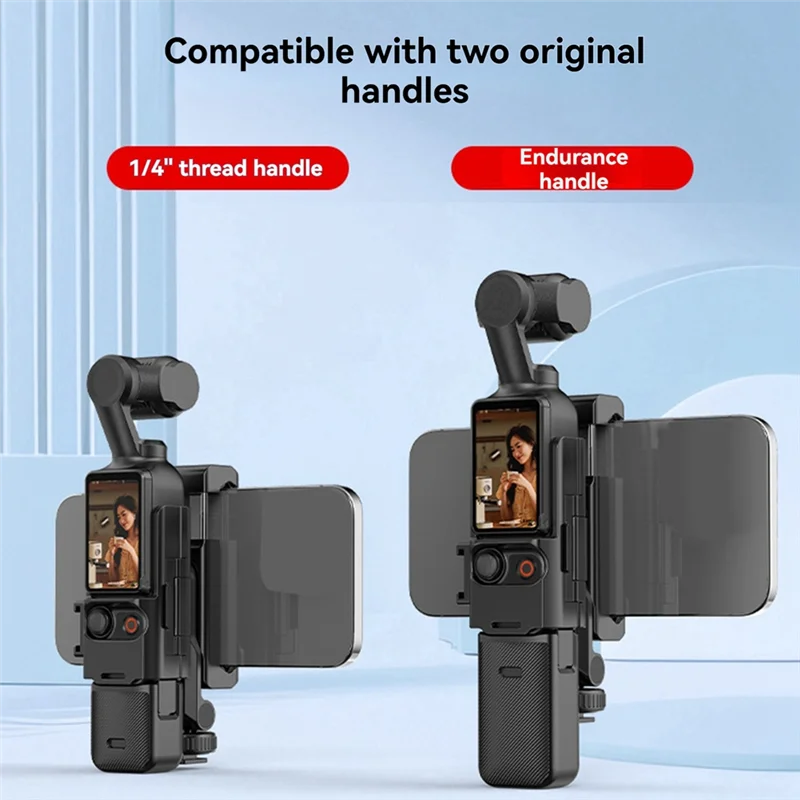 B27B Expansion Bracket Adapter For DJI Osmo Pocket 3 Camera Phone Protector Frame Teleprompter Photography Tripod Holder