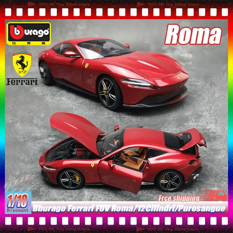 

1:18 Alloy Bburago Ferrari Purosangue Fuv Roma 12cilindri Car Die-Casting Model For Boys Toys Gift Collection Gifts New In Stock