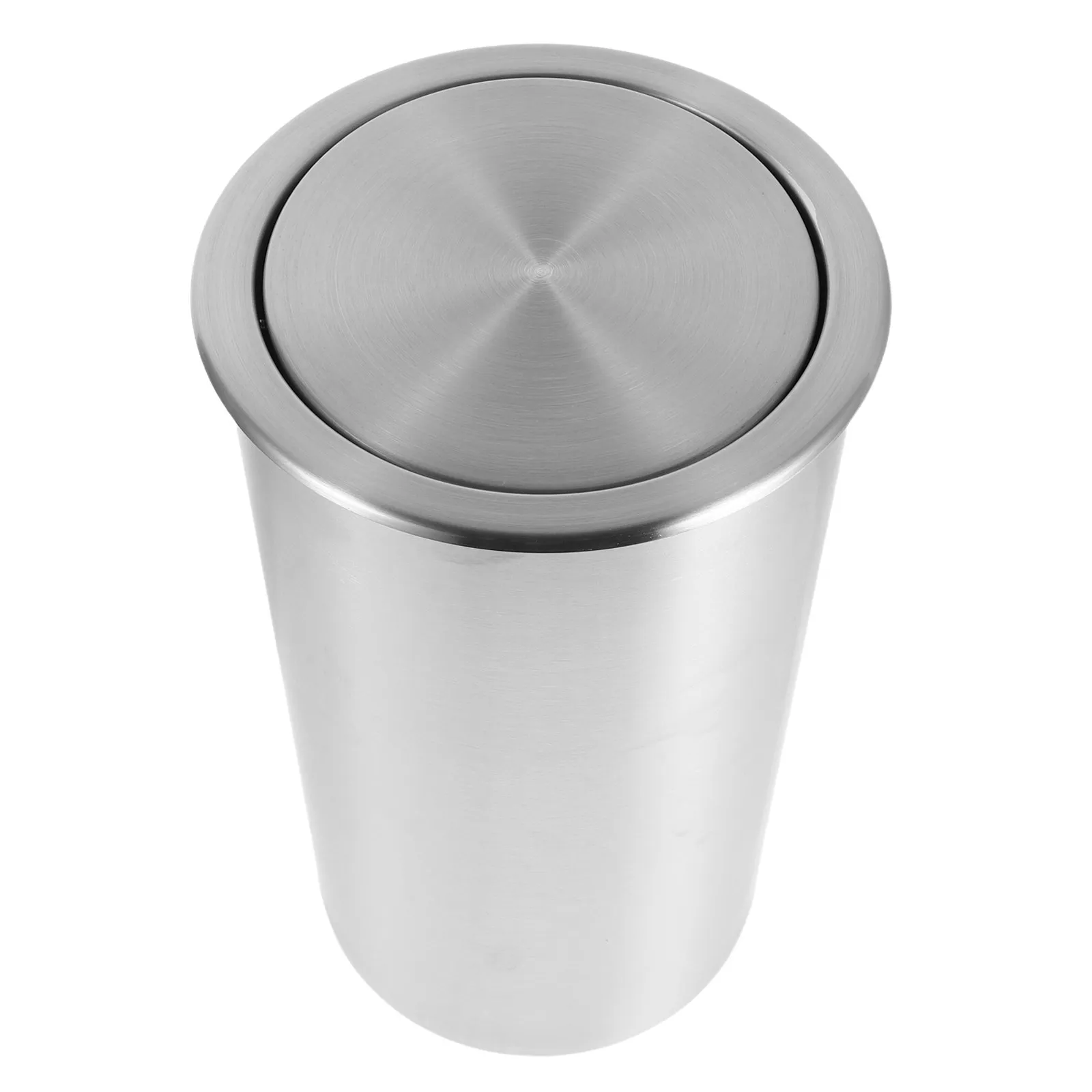 

Встраиваемое мусорное ведро из нержавеющей стали 5,5 л, круглое, со сдвижной крышкой, для кухонного шкафа, встроенный мусорный патрубок