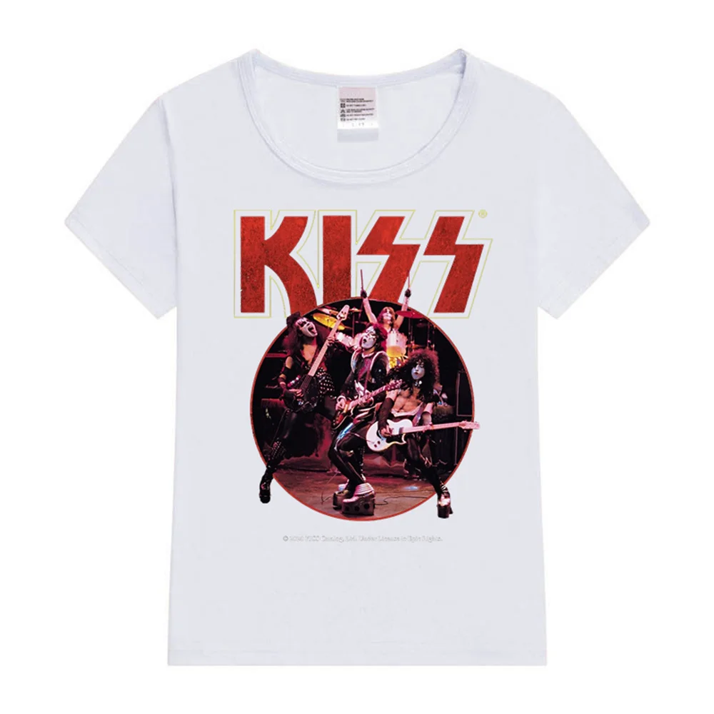 2024 New Kiss Band Kids T-Shirt Summer Short Sleeve Top Hip Hop Streetwear Boys Girls Harajuku Fashion Tee