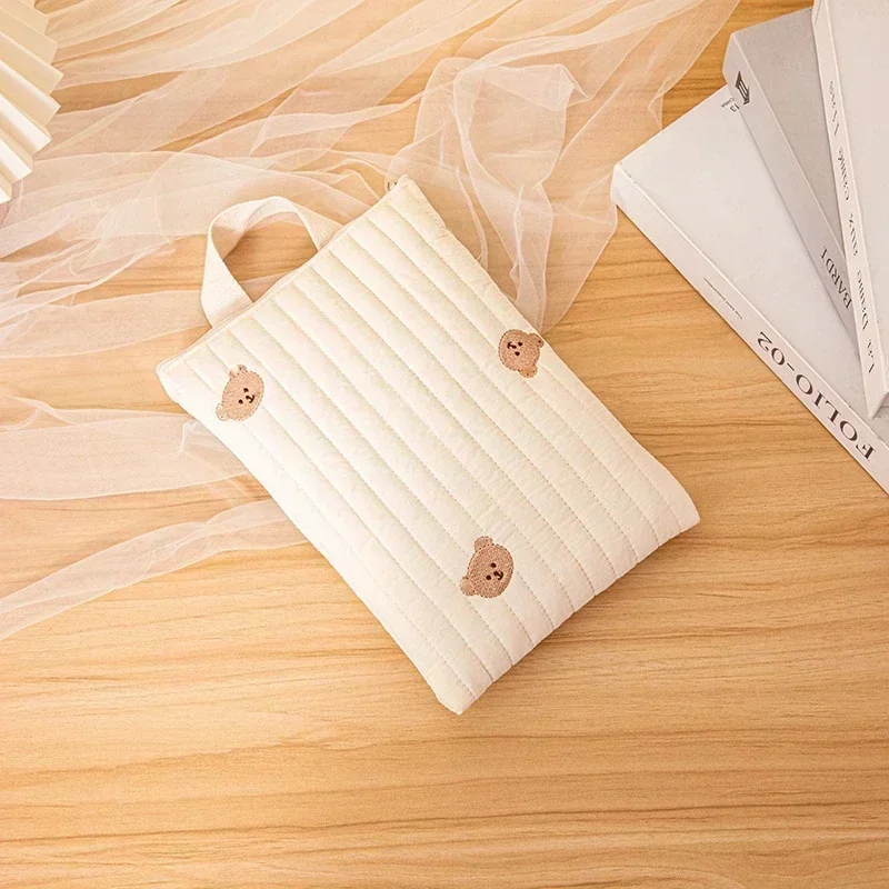 القطن حفاضات الطفل حقيبة الحفاض الحقيبة السفر عربة تخزين أكياس كوريا الجنوبية Ins لطيف الدب التطريز الأم حقيبة حقائب اليد