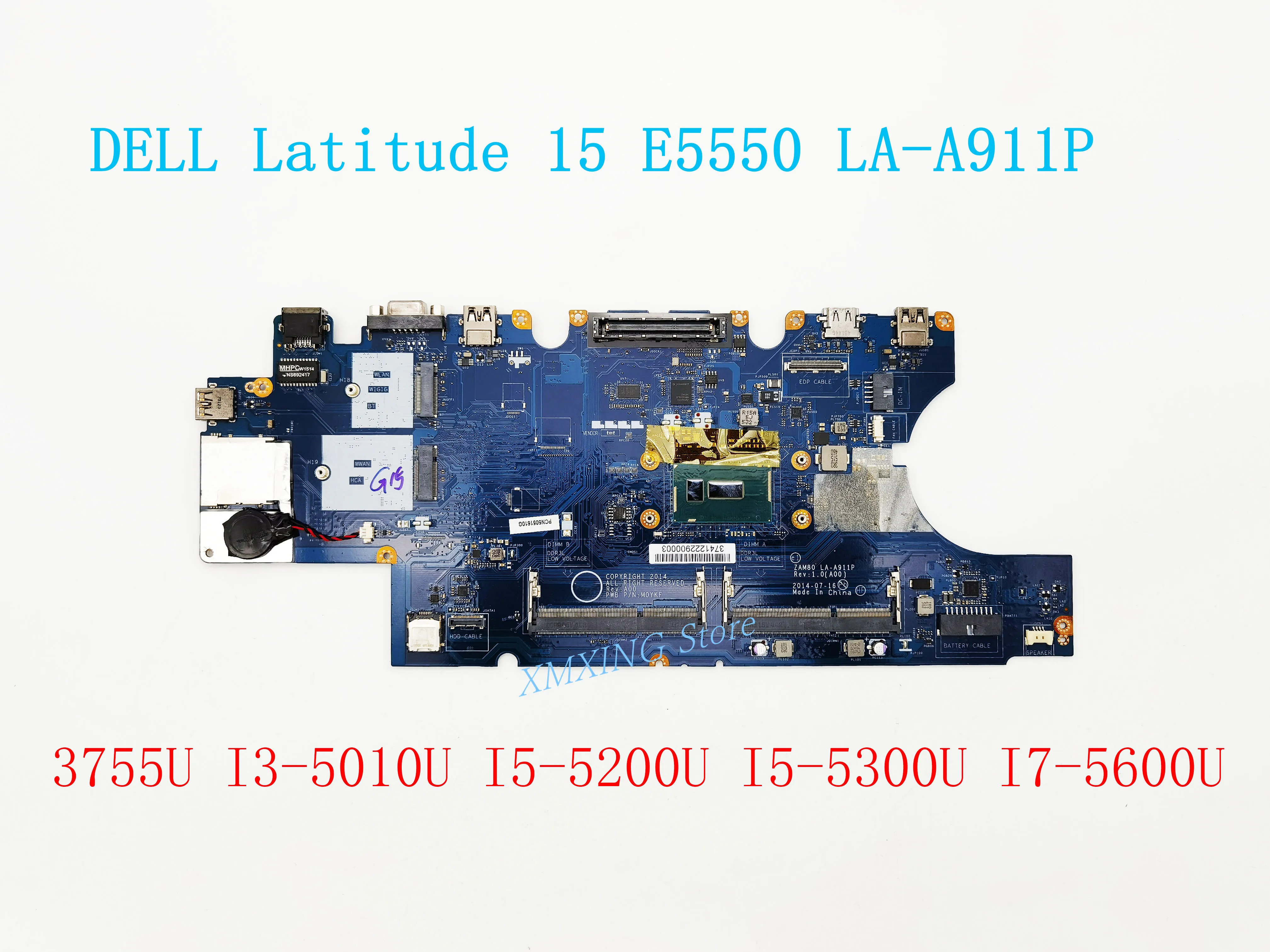 

FULCOL LA-A911P LA-A913P For DELL Latitude E5550 Notebook Motherboard 0W4CTJ 0DWVYV 0D1D9C 0K9D27 Tested 100% work