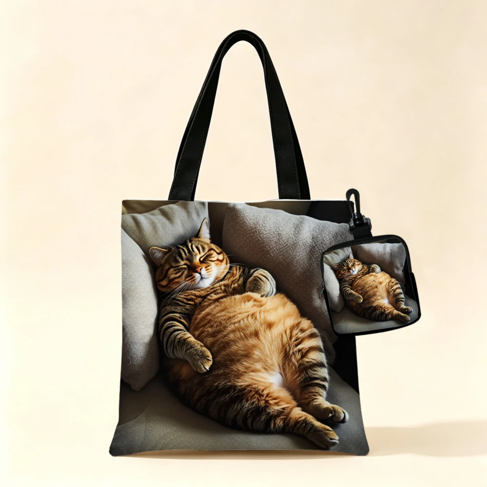 Chonky Tabby Cat Sleeping Prin - Reusable Bag recension och pris