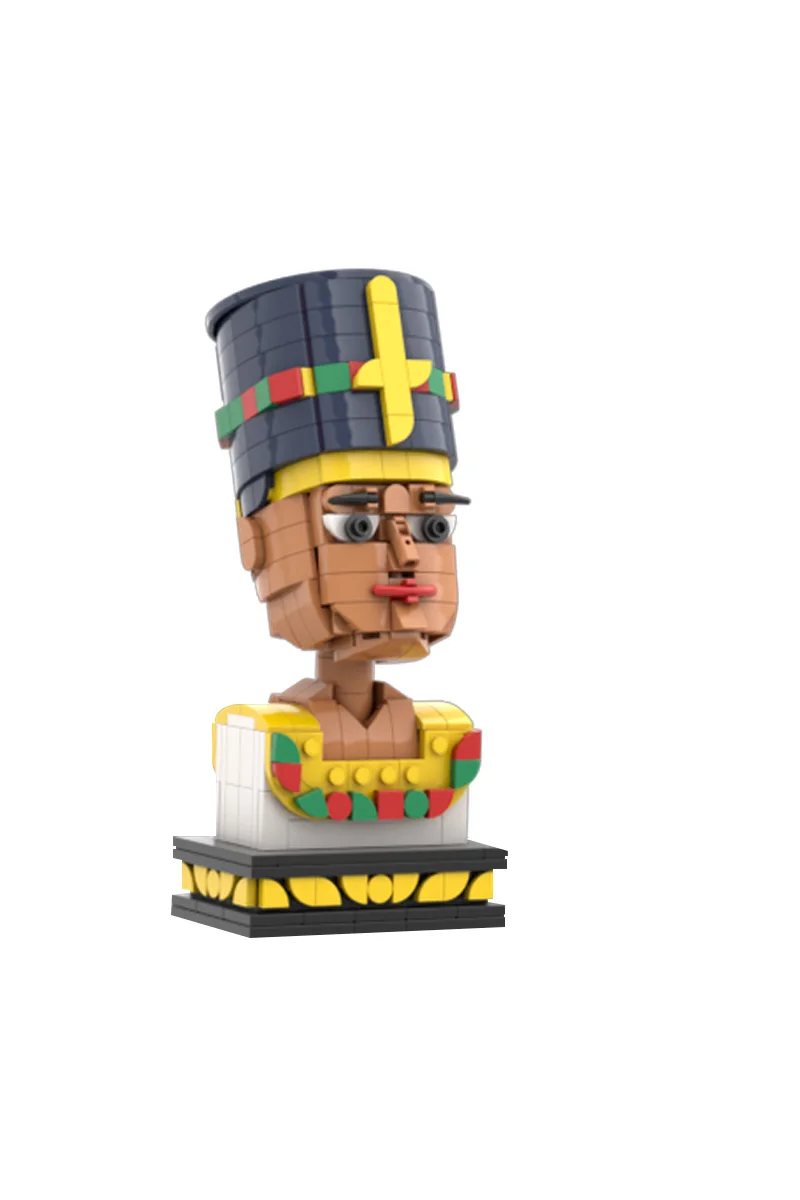 

MOC Нефертити Египетская царица, кирпичи, модель древнего Египта, фигурка королевы, статуя, строительные блоки, сборка, развивающие игрушки, подарки для детей