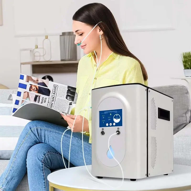 

Машина для ингаляции водородом, газовый ингалятор для коричневых огней с двойным выходом, 900–1800 мл/мин, генератор H2 высокой чистоты 99,99%, технология Spe Pem