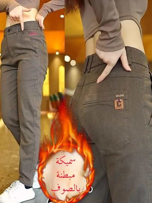 

Thiened Fce Workwear Pants Men's Slim Fit Versatile 2025 Autumn Winter New Straight Leg Elastic Casual Long Pants