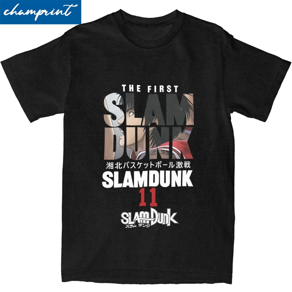 Streetwear Anime Slam Dunk Sakuragi Hanamichi Kaede Rukawa T-Shirt Men Short Sleeve Tops Japanese Manga Cotton Summer Clothing