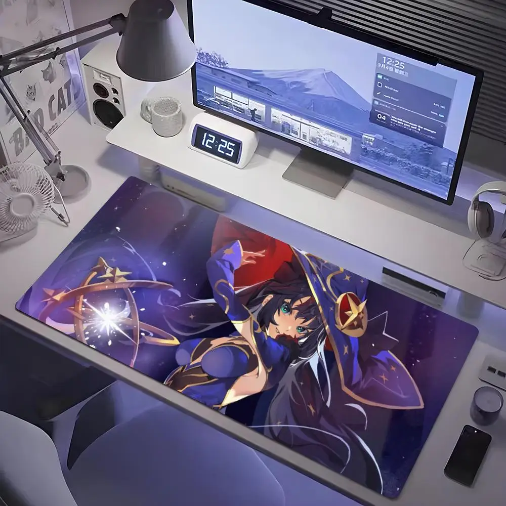 

mona gen shin Mouse Pad Tablet mouse Pad Laptop xl desktop mouse pad, cute HD Rainbow Gaming keyboard pad, csgo Player, 90x40