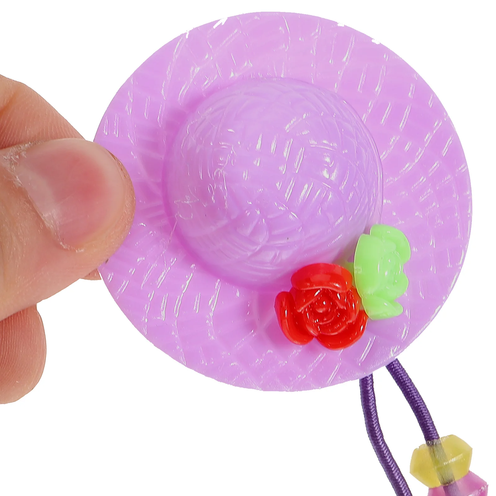 

30 Pcs Girls Hat Cake Pack Miniature Figurines Plastic Sombrero Props Gifts Model Simulated Fake Hats Models for DIY