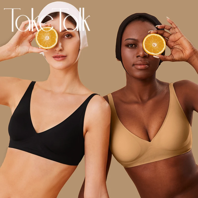Frauen Nahtlose Bhs Sexy Tiefe V Unterwäsche Push-Up Crop Top Gepolsterte Bralette Drahtlose Einstellbar Atmungsaktive Dessous Dessous