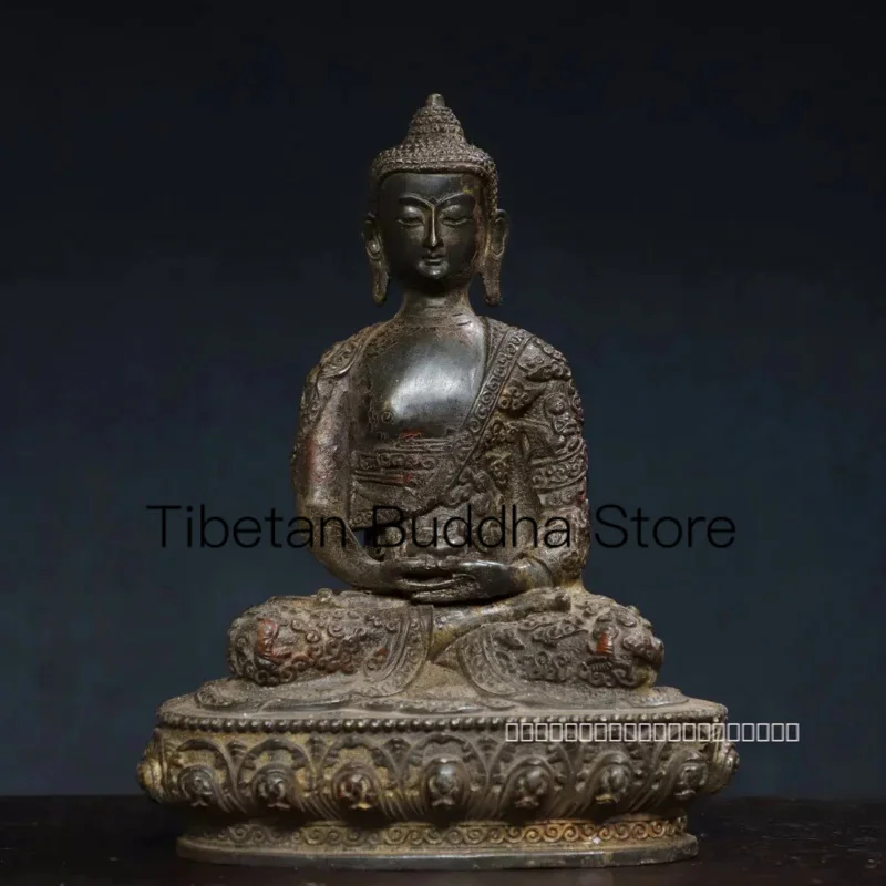 

22cm Nepalese Tibetan Pure Copper, Mud Gold, Gold, and Shakyamuni Medicine Master Buddha Ornament