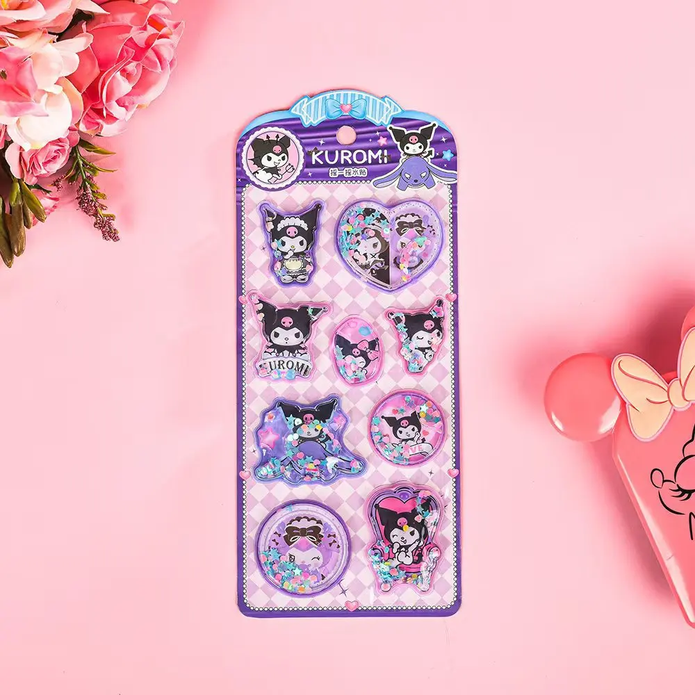 Anime Hello Kitty Hangyodon Cinnamoroll 3D Transparent Jelly Sticker Crystal Cute Decorative Stickers Phone Casesdiy Toys