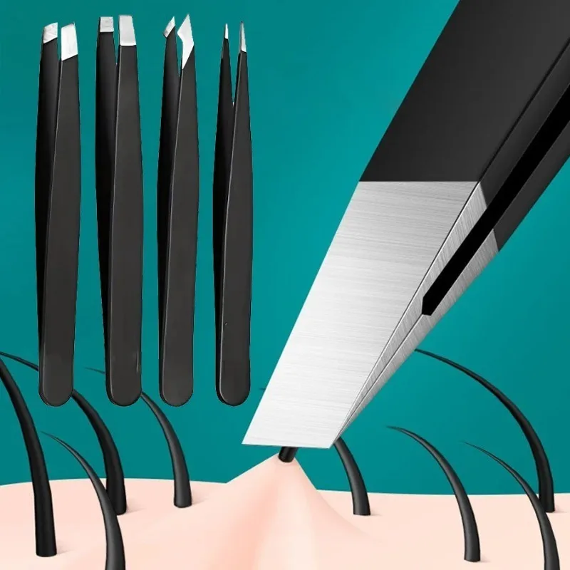 1-4PCS Professional Eyebrow Tweezers Makeup Tools Eyebrow Tweezer For Eyebrows Accessories Beauty Hair Clip Remover