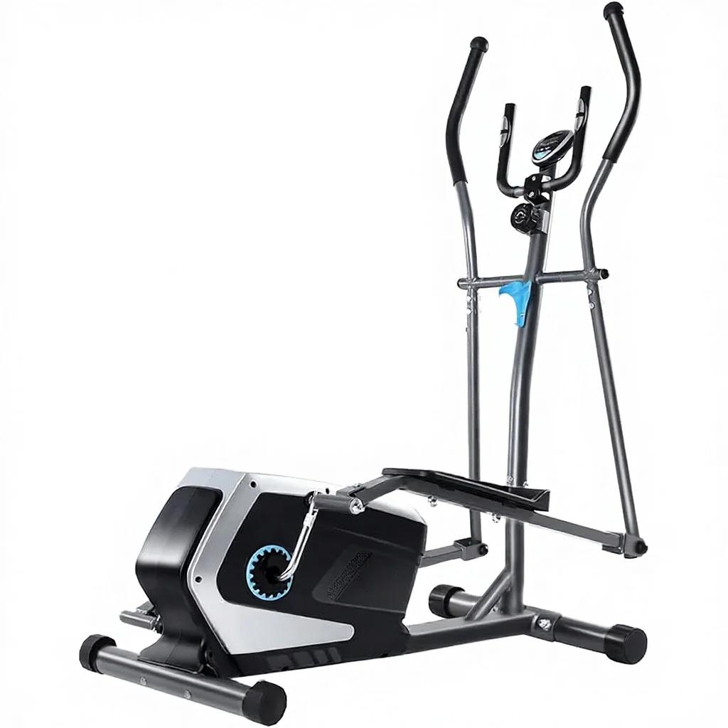 8 Level Magnetic Resistance Elliptical Bike Household Manual Trainer with LCD Display