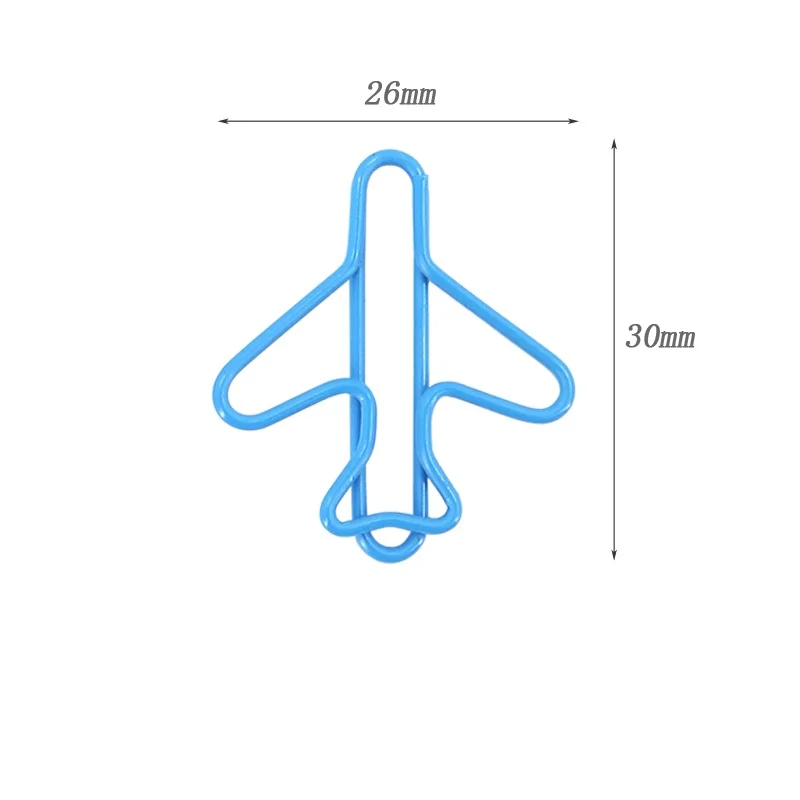 Imagem -03 - Clipe de Papel de Avião em Forma de Avião Clipes de Papel Decorativos Planejador Clipes de Papel de Metal Clipe Bonito Muitas Cores Misturadas