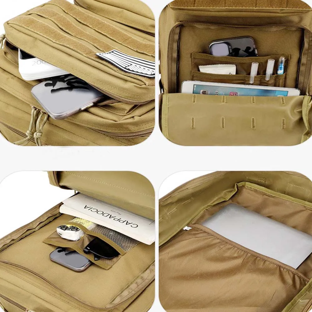 حقيبة ظهر رياضية تكتيكية سعة 45 لترًا، حزمة هجوم عسكرية مولي، حقيبة هجومية لمدة 3 أيام، حقيبة ظهر للمشي لمسافات طويلة، حقيبة ظهر متينة للمعدات الخارجية #4