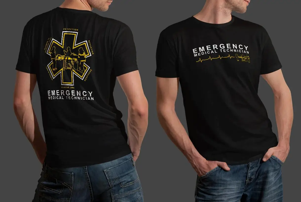 

EMT Emergency Medical Technician Paramedic T-shirt Short Sleeve Casual 100% Cotton Shirt