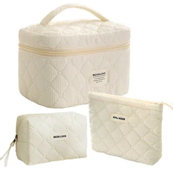 Bolsas de maquillaje para mujer, bolsa de maquillaje acolchada para mujer, organizador de viaje cosmético con cremallera portátil, bolso de mano para mujer, bolsa de aseo para niñas