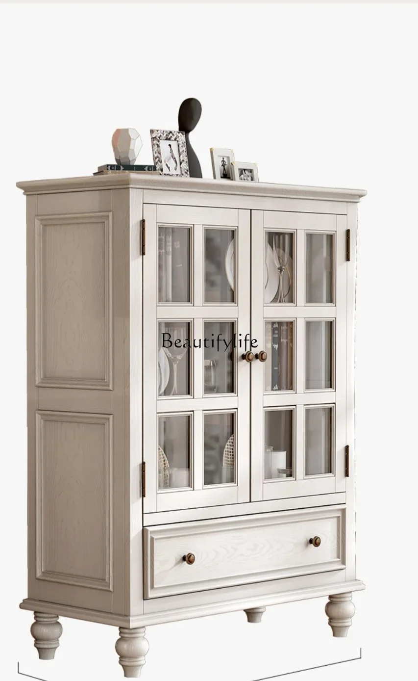 

FG40Living room full solid wood storage cabinet modern simple dining room locker