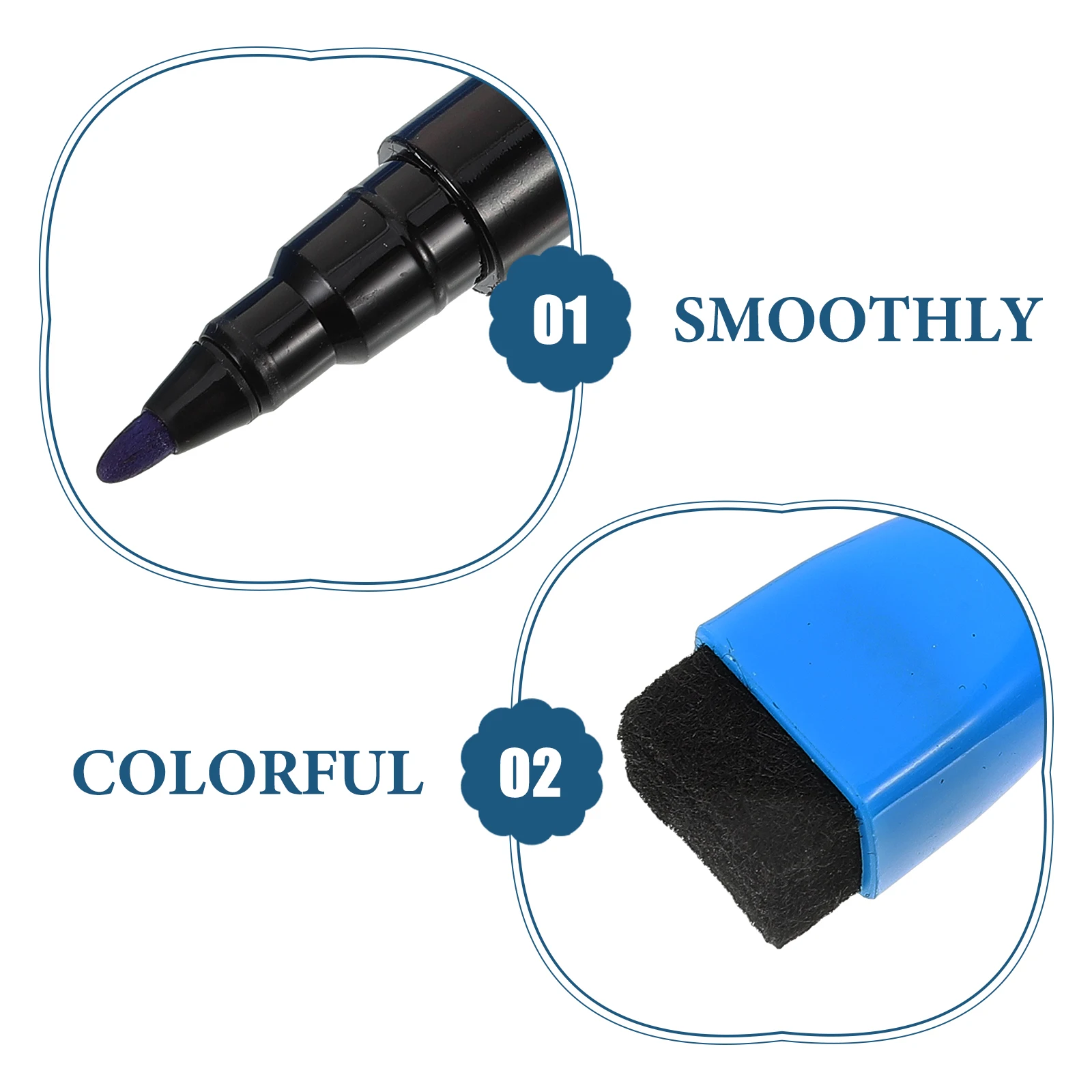 

1 set 'S Magnetic Whiteboard Markers Fine Tip Dry Erase Pens Portable Classroom Writing Supply Liquid Chalk Marker Pens