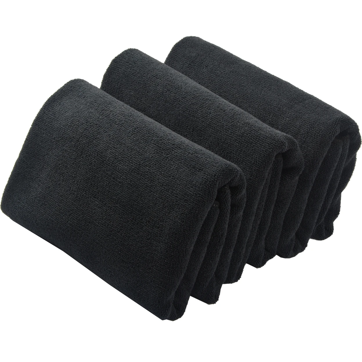 Black Microfiber Bleach Proof Beauty Hair Salon Hairdresser Spa Bath Hair Drying Towel 5 Pcs