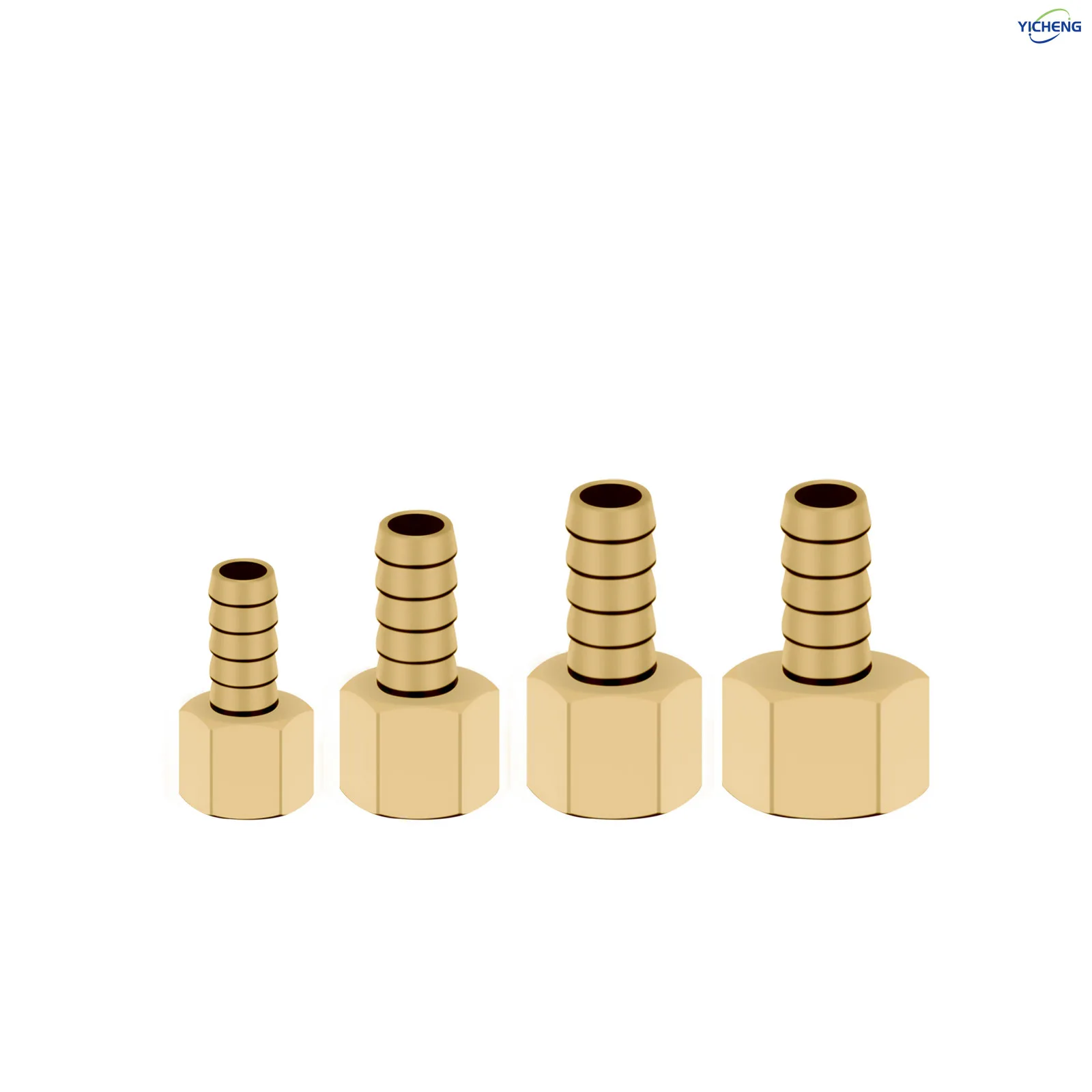 

YICHENG PNEUMATIC OD 6mm-10mm Brass Hose Barb Fitting 1/8" internal thread Adapter（Pack of 5）Comes with 5 Hose Clamp