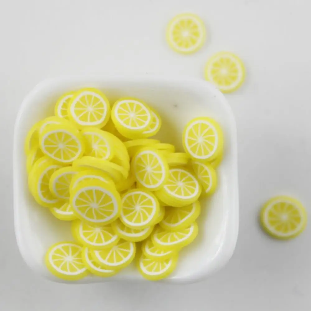 plastic 100g artificial lemon slice mini fruits for decoration diy cake ice cream