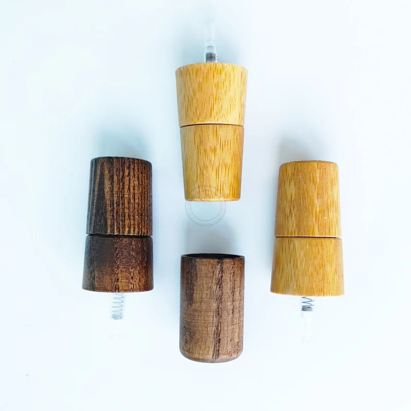 

100 Pcs Eco-friendly Bamboo Wood Spray Tops Dispenser Pumps Used for 18mm Essential Oil Bottle Reusable Lightweight Nozzle Head
